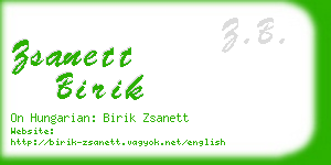 zsanett birik business card